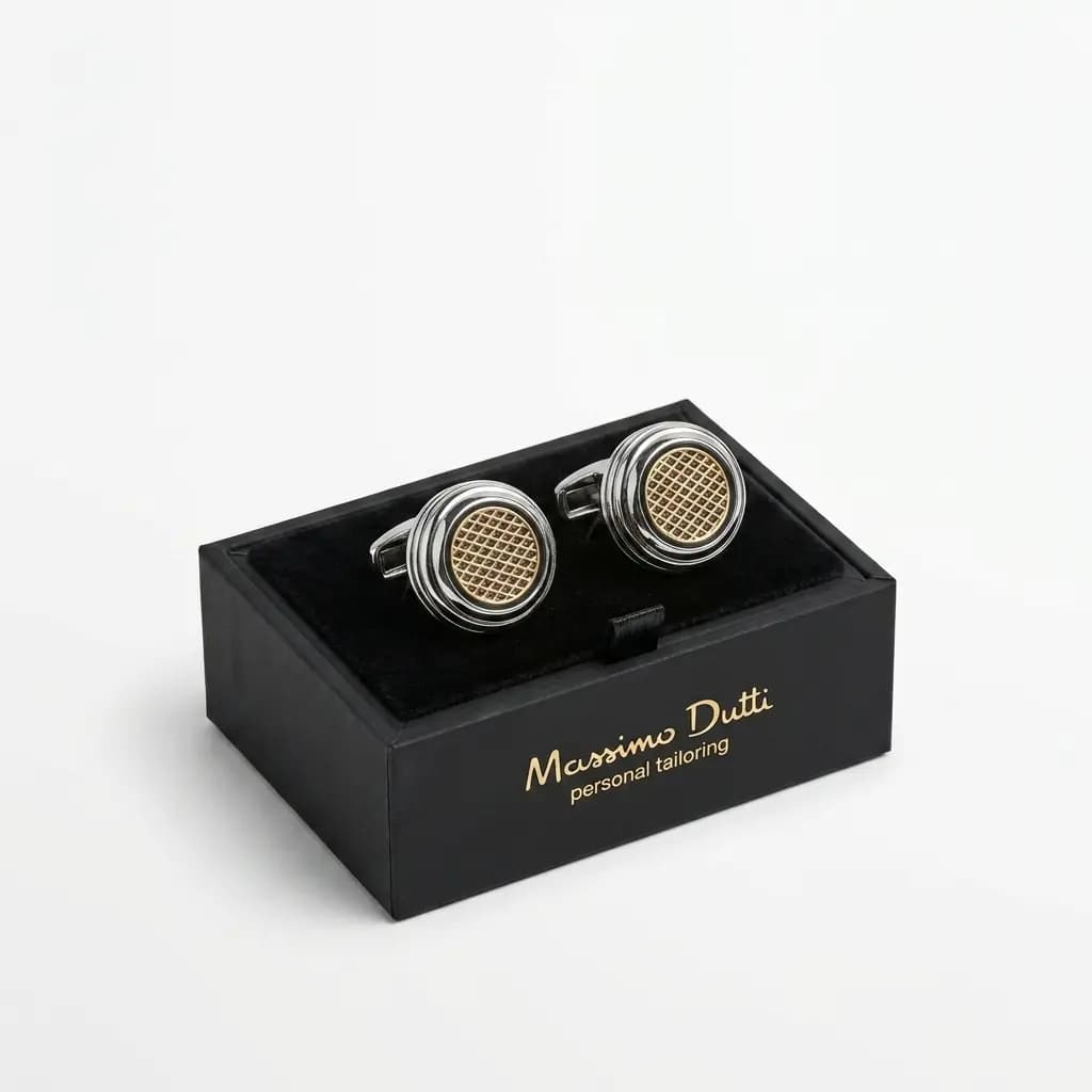 دکمه سردست لاکچری طرح لانه زنبوری برند Massimo dutti
