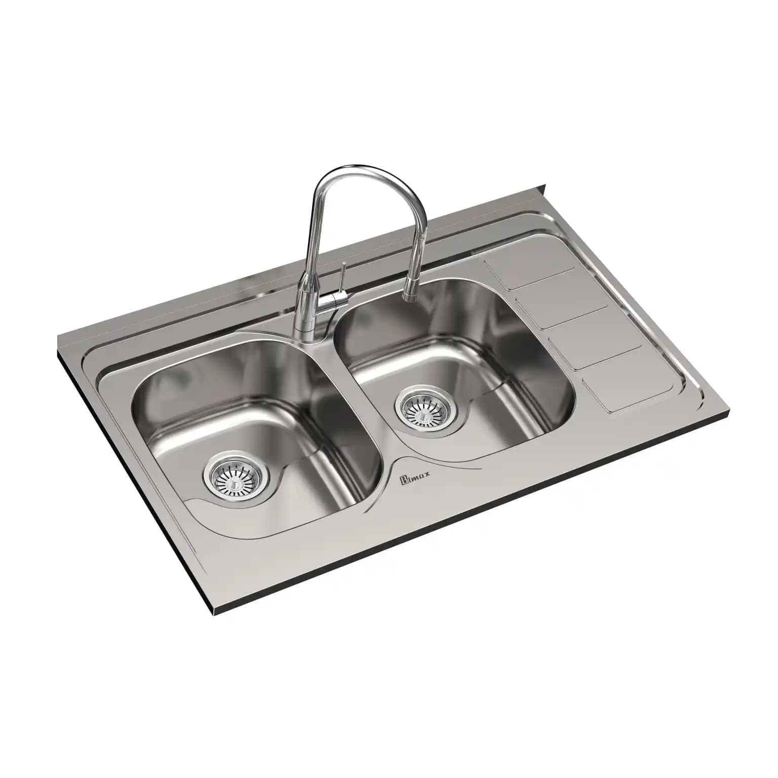 سینک ظرفشویی روکار بیمکث BS 939 ابعاد 60 * 100 — تصویر ۲
