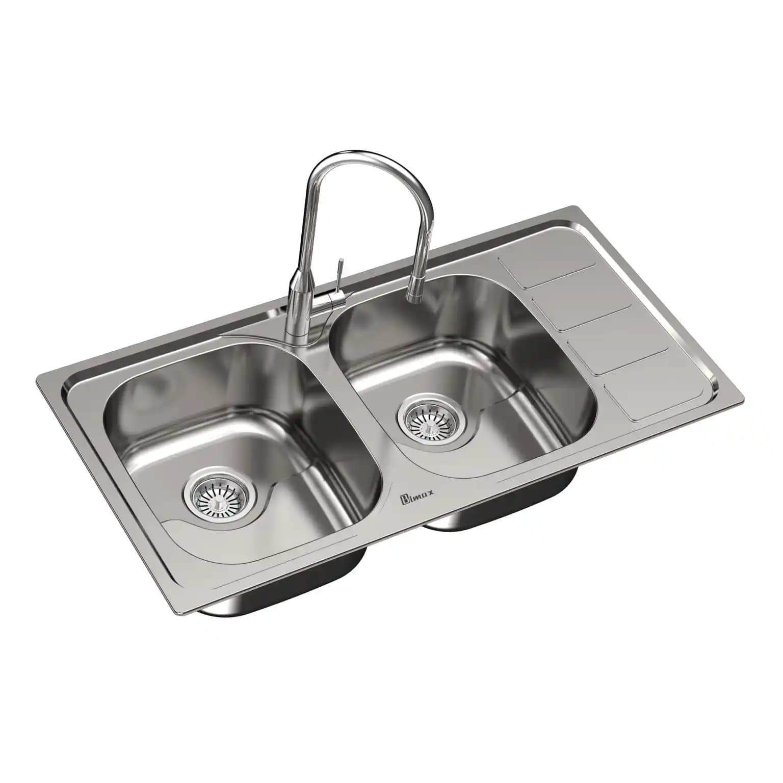 سینک ظرفشویی توکار بیمکث BS 938 ابعاد 50 * 100 — تصویر ۲