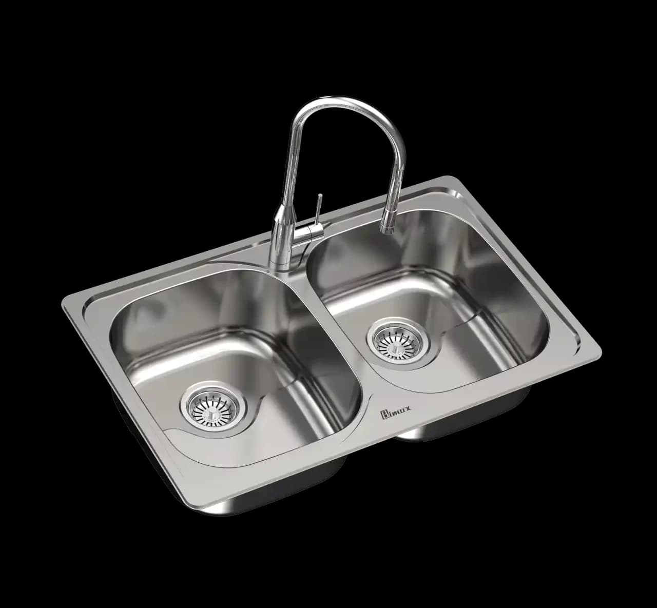 سینک ظرفشویی توکار بیمکث BS 934 ابعاد 50 * 80 — تصویر ۲