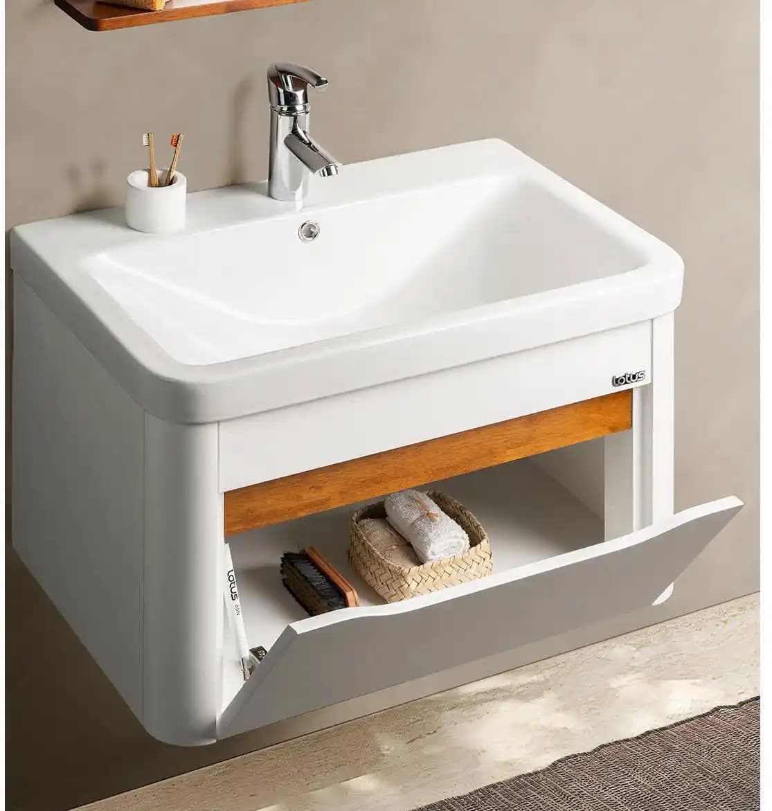 کابینت و روشویی طرح مدرن کوئین QUEEN 700 ابعاد 46 * 70 سانتیمتر — تصویر ۲