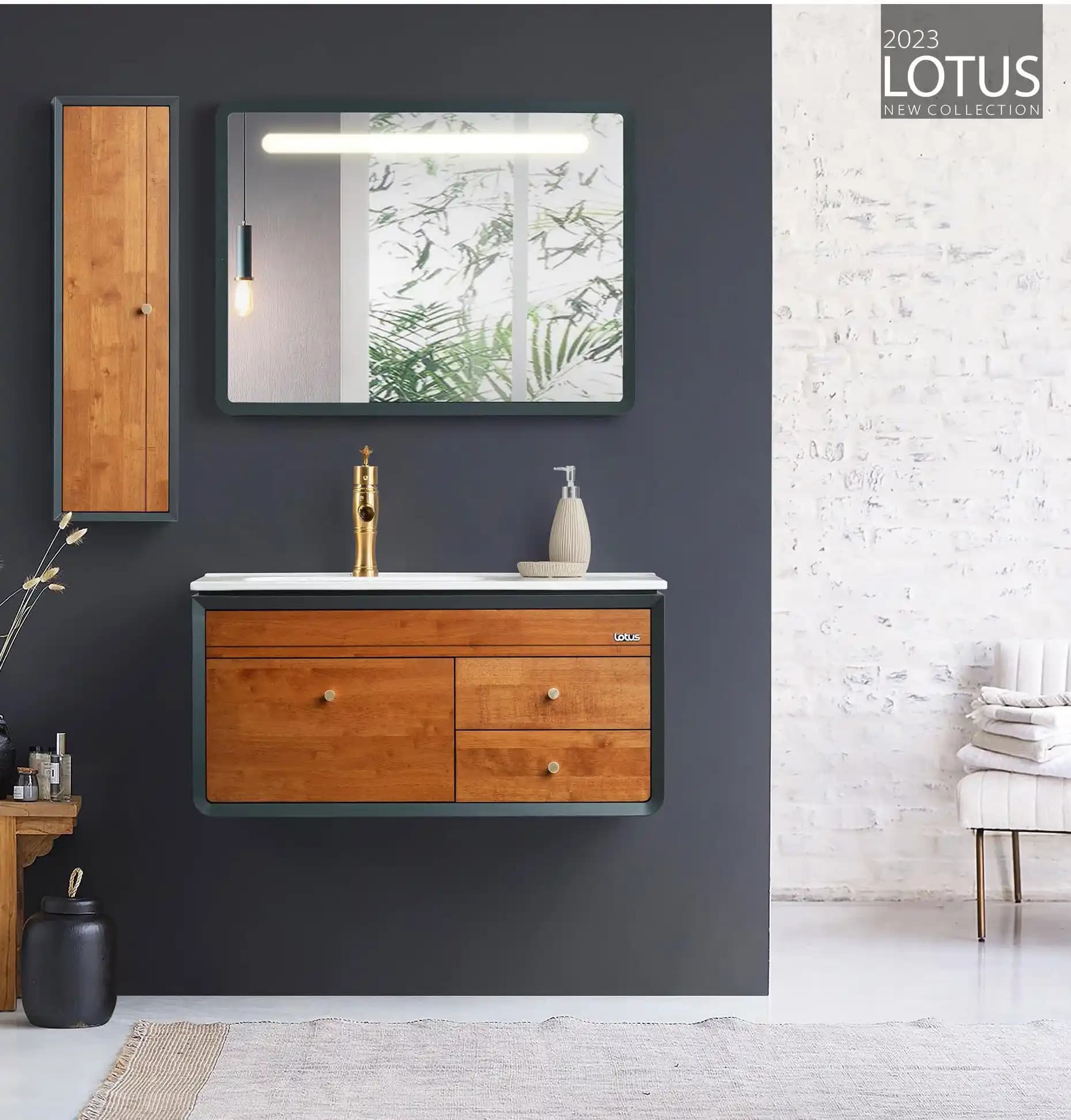 کابینت و روشویی طرح آرت دکو پراگ Prague 850 ابعاد 46 * 86 سانتیمتر
