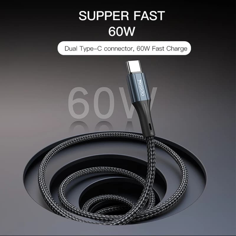کابل تایپسی به تایپسی 60 وات یسیدو YESIDO CA96 — تصویر ۳