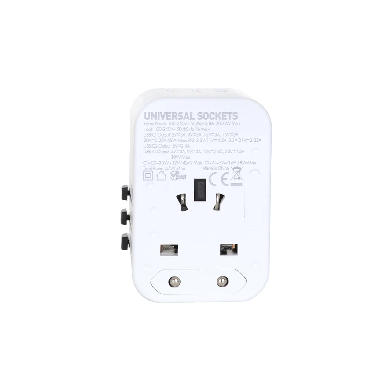شارژر دیواری فست و PD چند پورت JBQ مدل UT-401W 45W – سفید (گارانتی یکساله رصاصی) — تصویر ۳