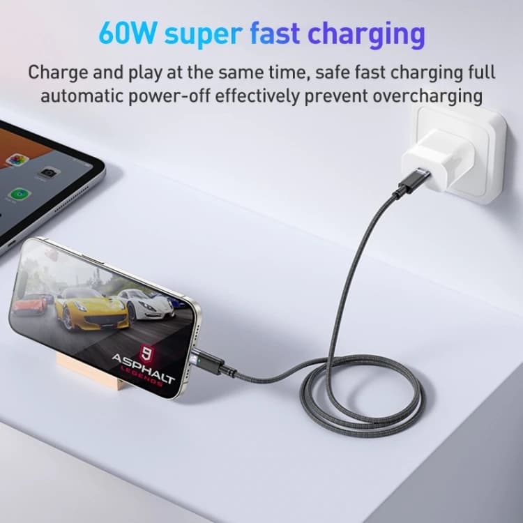 کابل 60 وات تایپسی به تایپسی یسیدو YESIDO AUTO POWER OFF CA160 — تصویر ۷