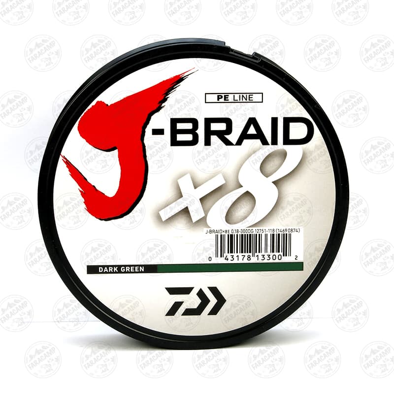 نخ براید اسپینینگ ماهیگیری X8 دایوا ۱۵۰ متری سایز ۰.۱۰، Daiwa J- BRAID X8 — تصویر ۳
