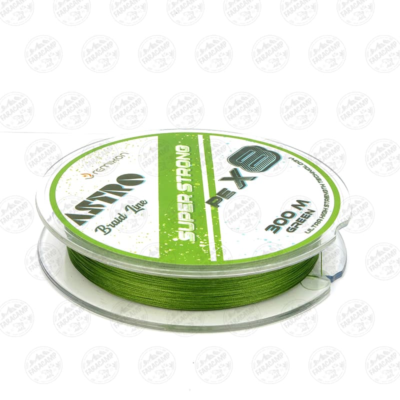 نخ ماهیگیری ابریشمی رمیکسون ۸ لایه رنگ سبز سایز ۰/۲۰ ،۳۰۰متر Remixon ASTRO PE X8 — تصویر ۳