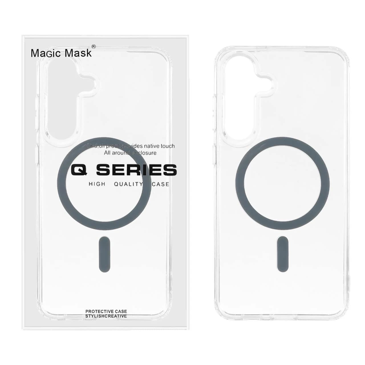 قاب اورجینال Magic Mask پشت سخت شفاف MagSafe دور ژله ای Samsung Galaxy S25 FE — تصویر ۲