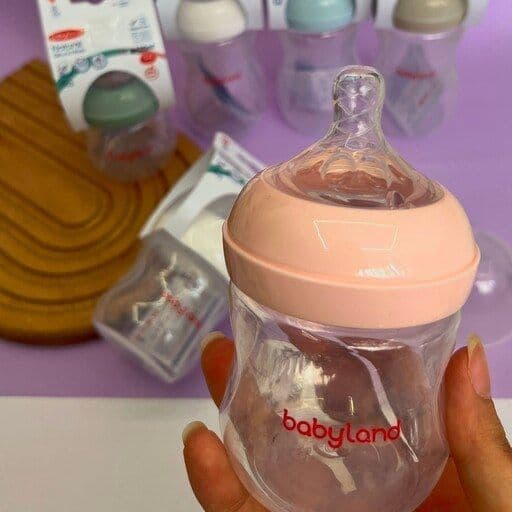 شیشه شیر اونت 125 میل طلقی بیبی لند سرشیشه نیم قطره کد 220 — تصویر ۸