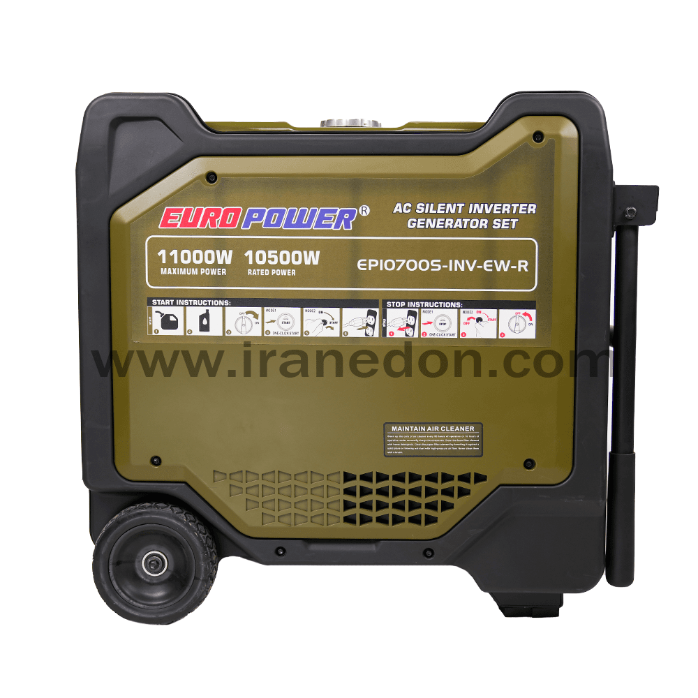 موتور برق سایلنت 11 کیلووات تکفاز بنزینی یورو پاور مدل EP10700S-INV-EW — تصویر ۵