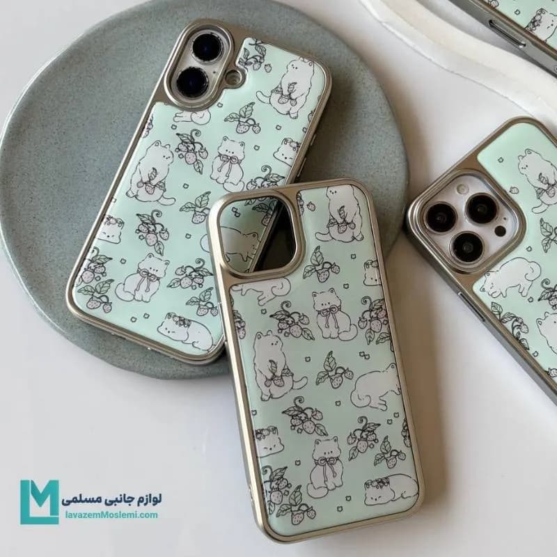 قاب گوشی فانتزی دور کروم گربه سبز کد C3706 | لوازم جانبی مسلمی — تصویر ۳