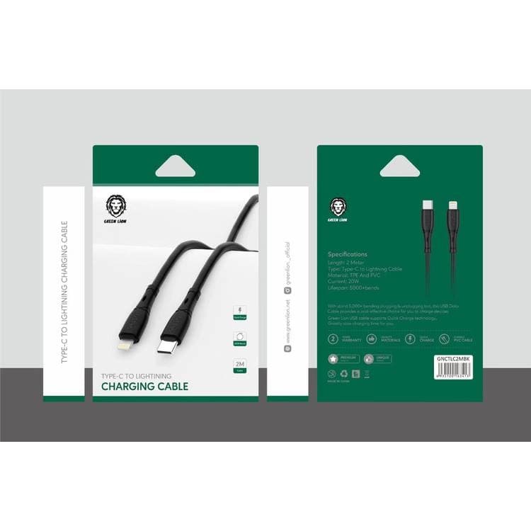 کابل Type-C به Lightning گرین لاین PVC 2m 20w — تصویر ۲