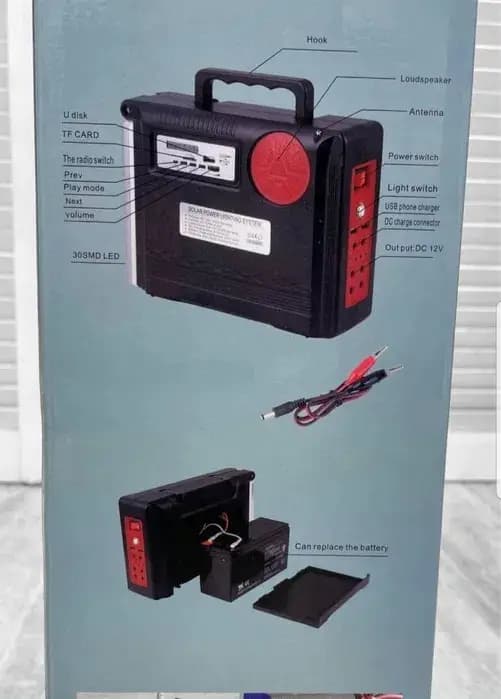 پکیج خورشیدی 12 ولت 7.5 آمپری قوی مدل yj-1980t — تصویر ۸