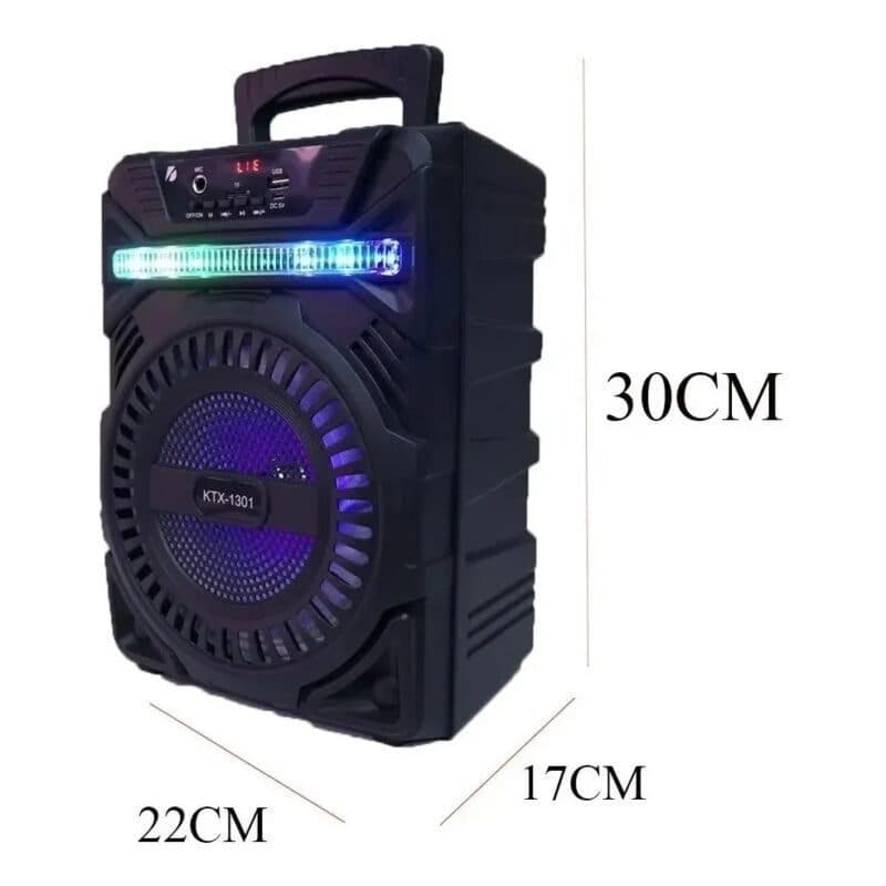 اسپیکر ktx-1301 قابل حمل 8 اینچی میکروفون دار — تصویر ۳
