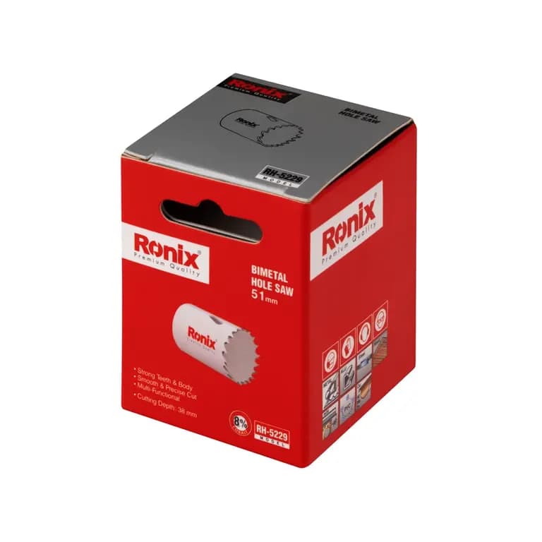مته گردبر بایمتال سایز 51 میلی متررونیکس مدل RH-5229 — تصویر ۴