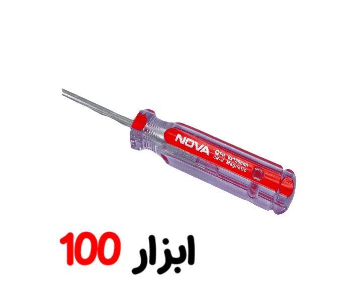 پیچگوشتی دسته کریستالی چهارسو 150*6 – 1129 نوا — تصویر ۲