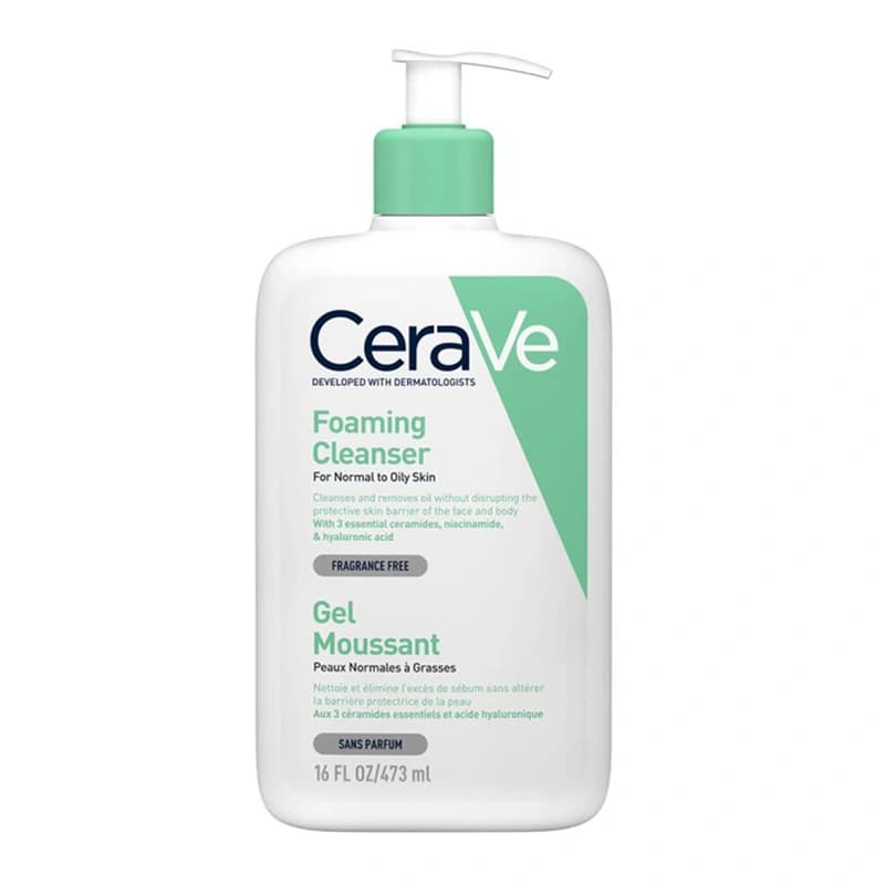 فوم شستشوی صورت سراوی Cerave حجم 473 میل مخصوص پوست نرمال و چرب
