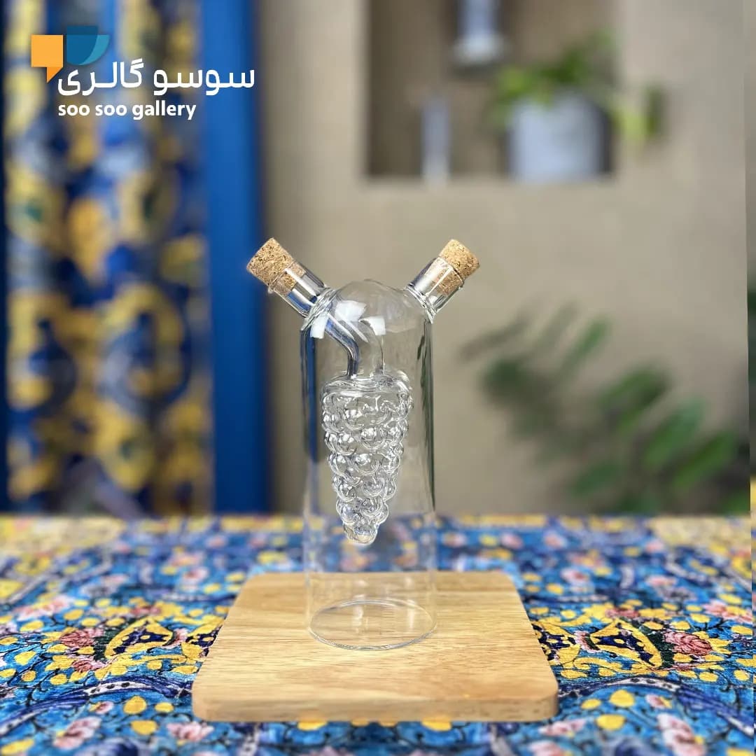 ظرف روغن یا آبلیموخوری پیرکس دوجداره (دو مخزنه) — تصویر ۳