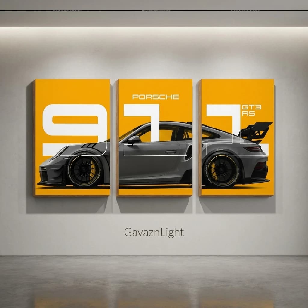 تابلو دکوری porsche طوسی
