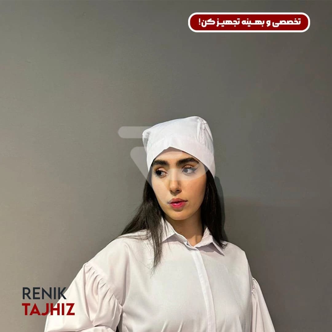 کلاه پشت گردنی سفید RENIK — تصویر ۳