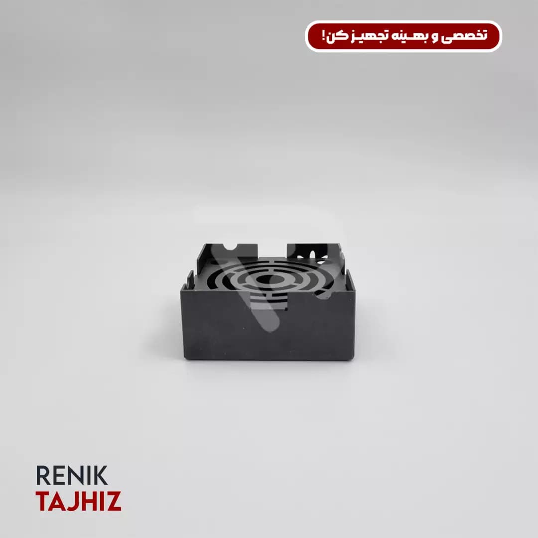 زیر سیگاری مربع فیلتر دار فلزی مشکی I.S — تصویر ۲