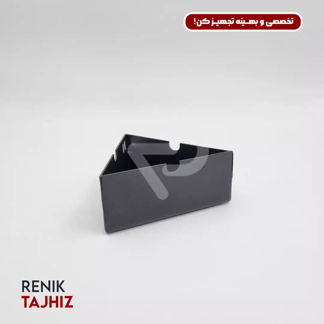 زیر سیگاری مثلث کوچک فلزی مشکی I.S — تصویر ۲