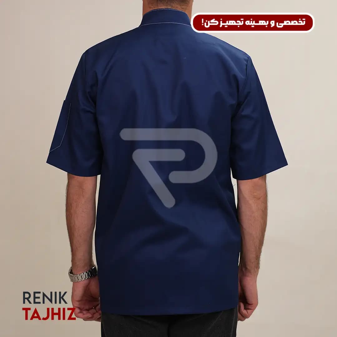روپوش سورمه ای دکمه مخفی — تصویر ۳