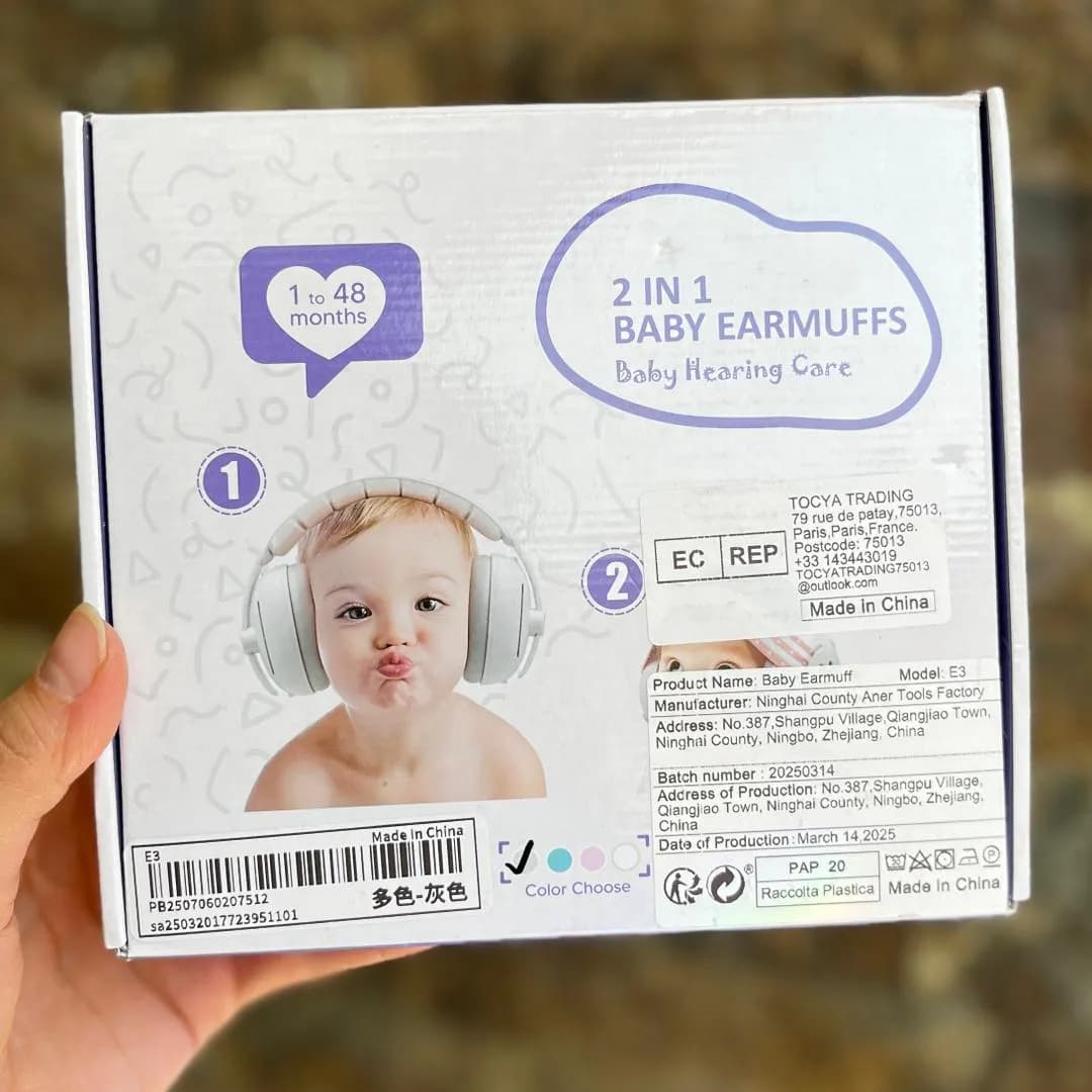 گوش گیر و نویز گیر ۲ کاره نوزاد 2in1 Baby Earmuffs محافظ گوش — تصویر ۲