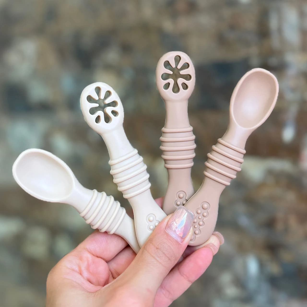 قاشق پری اسپون سیلیکونی دو عددی کودک Pre Spoon — تصویر ۲