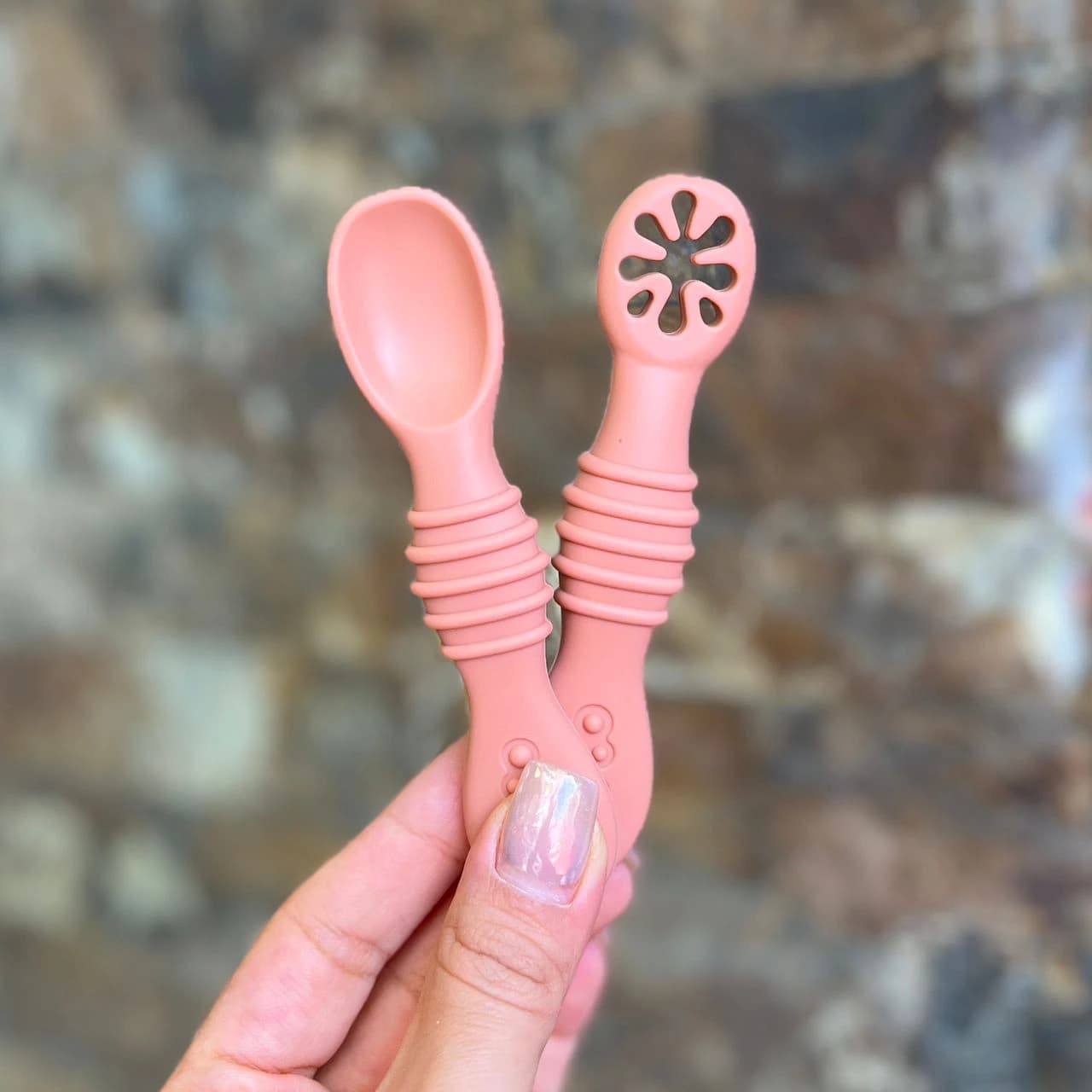 قاشق پری اسپون سیلیکونی دو عددی کودک Pre Spoon — تصویر ۵