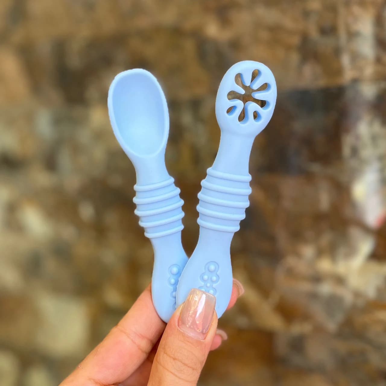 قاشق پری اسپون سیلیکونی دو عددی کودک Pre Spoon — تصویر ۳
