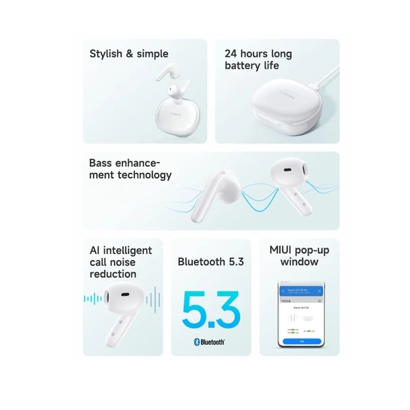 هندزفری بیسیم XIAOMI AIR3 SE (اصلی)+گارانتی 18 ماهه✅ — تصویر ۳