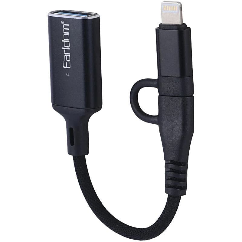 تبدیل USB OTG به تایپ سی / لایتنینگ ارلدام ET-OT109CL — تصویر ۵