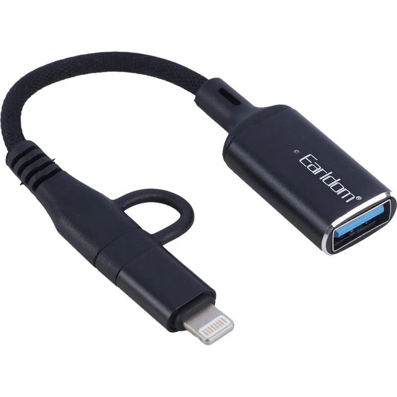 تبدیل USB OTG به تایپ سی / لایتنینگ ارلدام ET-OT109CL — تصویر ۶