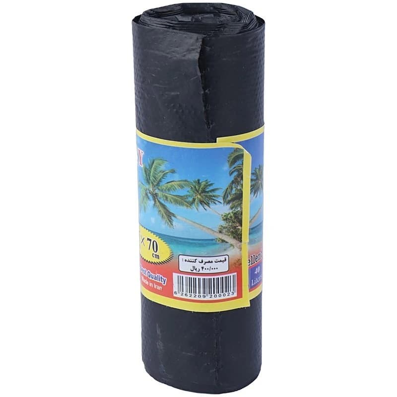 کیسه زباله رولی مشکی ساحل سایز 70*55 سانتی متر بسته 120 گرمی — تصویر ۲