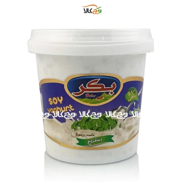 ماست سویا اسفناج گیاهی وگن بکر – 650 گرمی