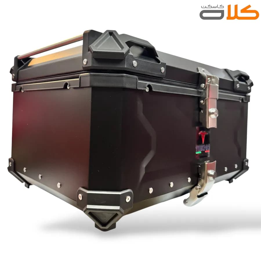 باکس موتور سیکلت TEKNO فلزی سایز بزرگ مشکی 65 لیتر — تصویر ۲