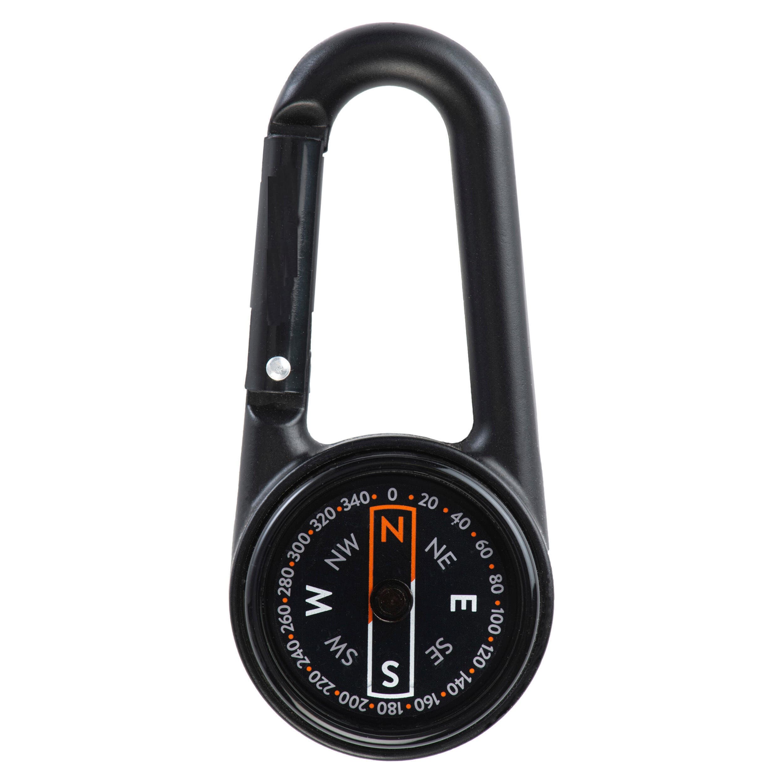 کارابین دکتلون آلومنیومی – قطب نما جی اونات Deacthlon Carabiner Compass – Black – Compact 50