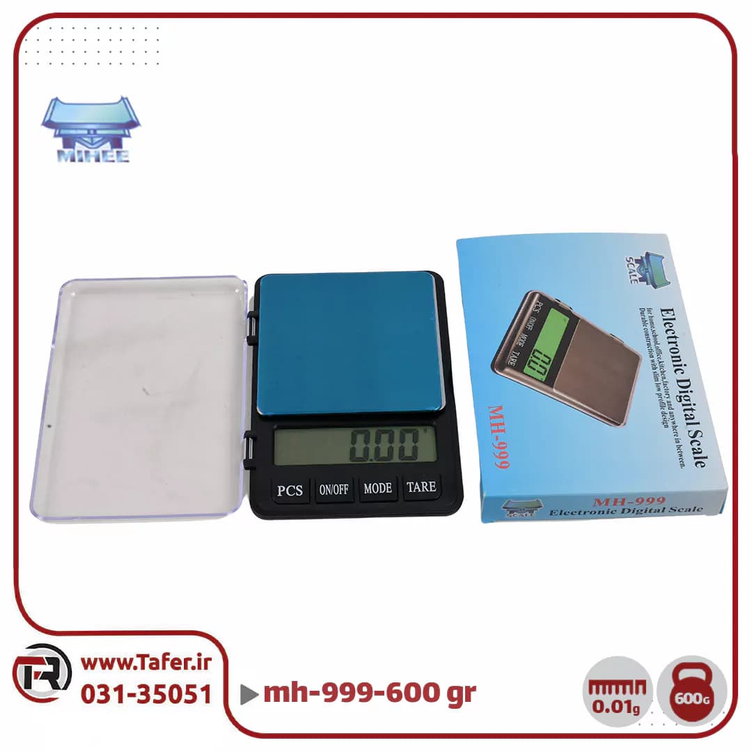 ترازو حساس جیبی 600گرم با دقت 0/01 گرمElectronic scale mh-999 — تصویر ۴