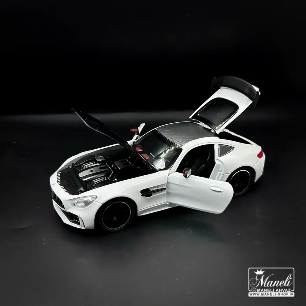 ماکت ماشین اسپرت Mercedes‑AMG GT | مشکی و سفید — تصویر ۲