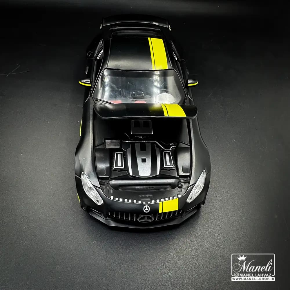 ماکت ماشین اسپرت Mercedes‑AMG GT | مشکی و سفید — تصویر ۵