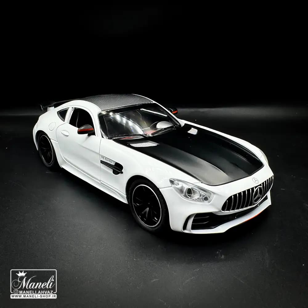 ماکت ماشین اسپرت Mercedes‑AMG GT | مشکی و سفید — تصویر ۴