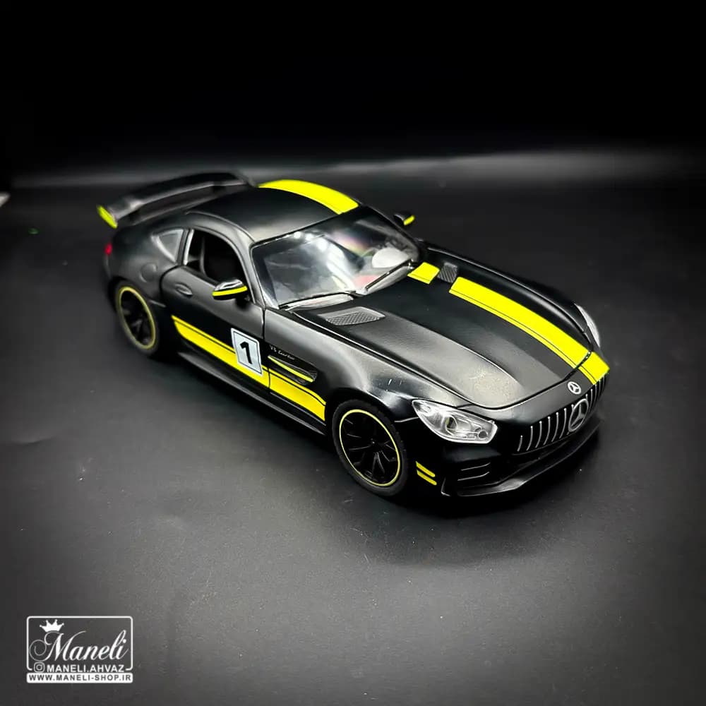 ماکت ماشین اسپرت Mercedes‑AMG GT | مشکی و سفید — تصویر ۷