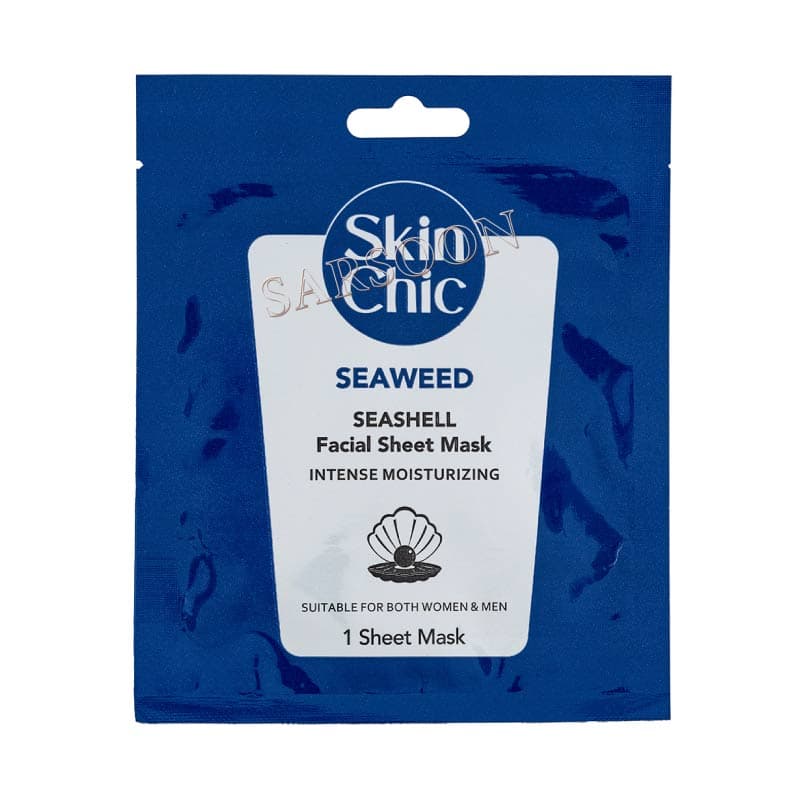 ماسک صورت ورقه ای اسکین شیک حاوی عصاره صدف و جلبک دریایی حجم 18 میلی لیتر Skin Chic Seashell Facial Sheet Mask 18 ml