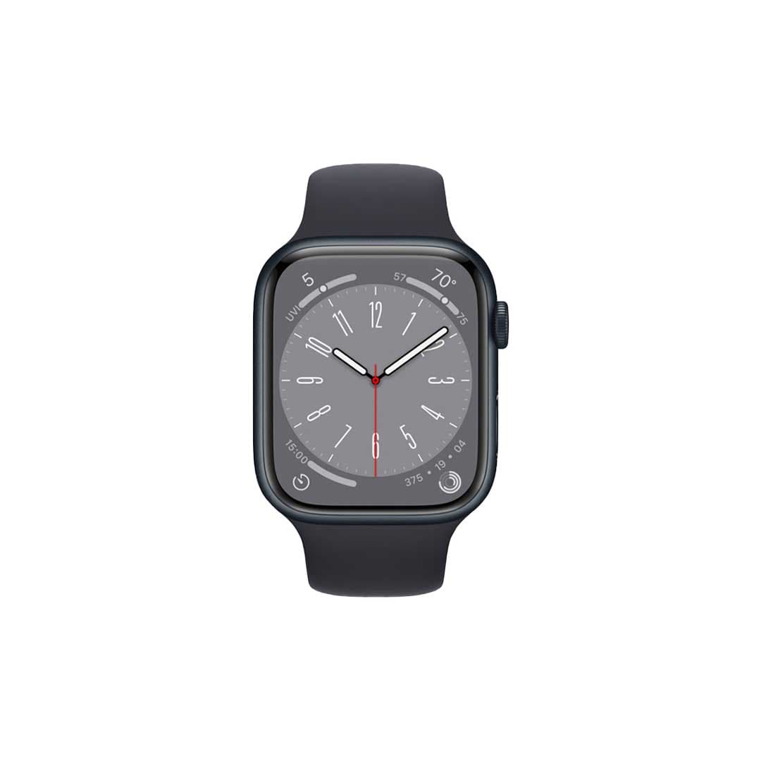ساعت هوشمند اپل واچ سری 8 مدل Midnight Aluminum Case Midnight Sport Band – 41MM – مشکی – اصلی (گارانتی 6 ماهه شرکتی) — تصویر ۳