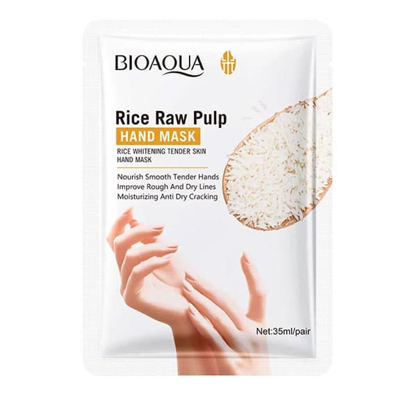 ماسک پوشیدنی دست بایوآکوا روشن کننده و جوانساز BIOAQUA حجم 35 میل