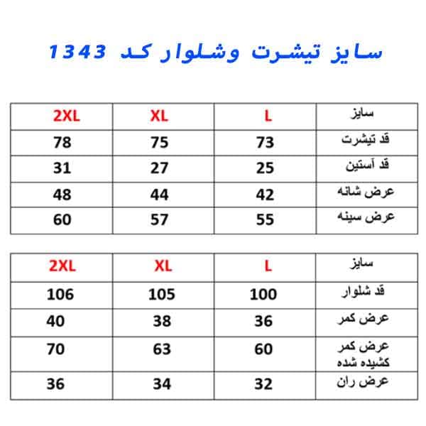 ست تیشرت و شلوار مردانه نخی یقه پولو کد 1343 — تصویر ۳