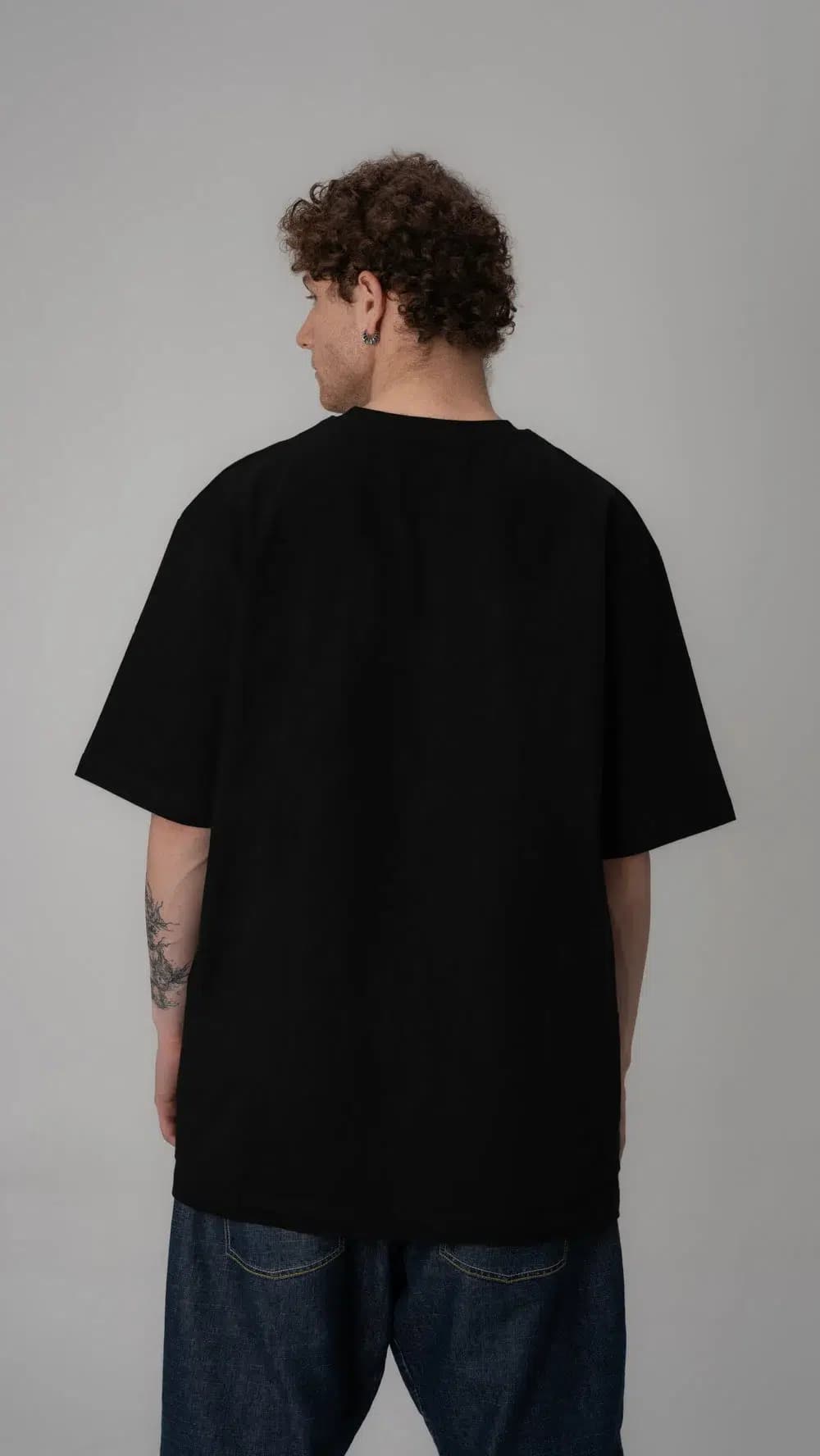 تی شرت مردانه مشکی برند CODE24 طرح Wise dog T-shirt سایز XL — تصویر ۴