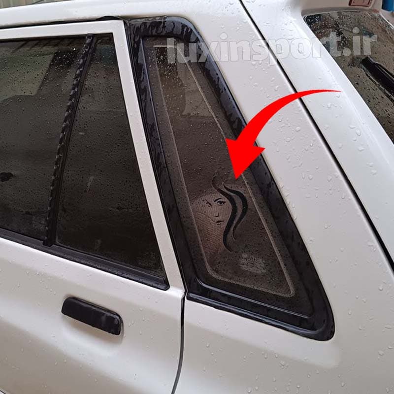 استیکر شیشه خودرو طرح دختر گیسو بلند — تصویر ۴
