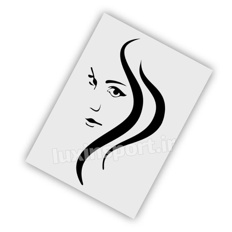 استیکر شیشه خودرو طرح دختر گیسو بلند — تصویر ۳
